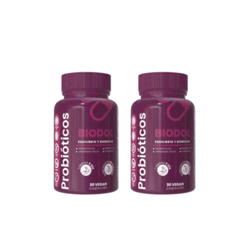 Biodol probióticos pack x2 frascos de 30 cápsulas vegetales