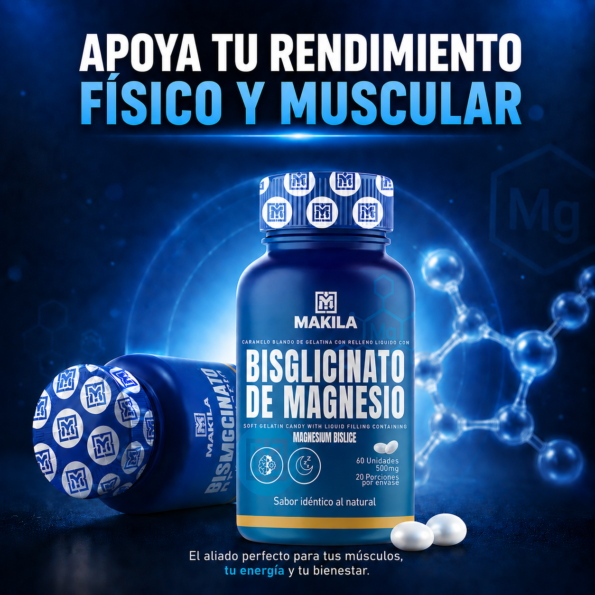 Bisglicinato de magnesio Makila en gomitas blandas x 60 unidades