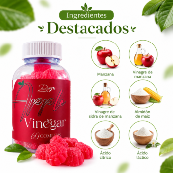Gomitas de vinagre de manzana Apple Vinegar Díaz Naturals x 60 – imagen 2