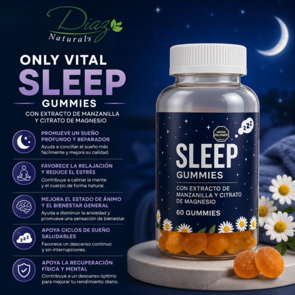 Gomitas para dormir Sleep Gummies con manzanilla y citrato de magnesio